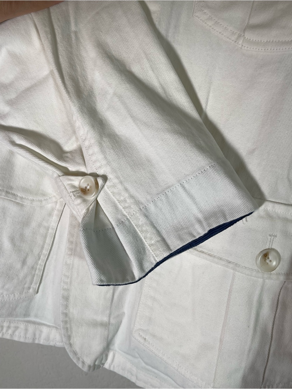 Tuckernuck White Bunny Barn Jacket Size Medium NWT Relaxed Fit Corduroy Collar - Picture 9 of 16